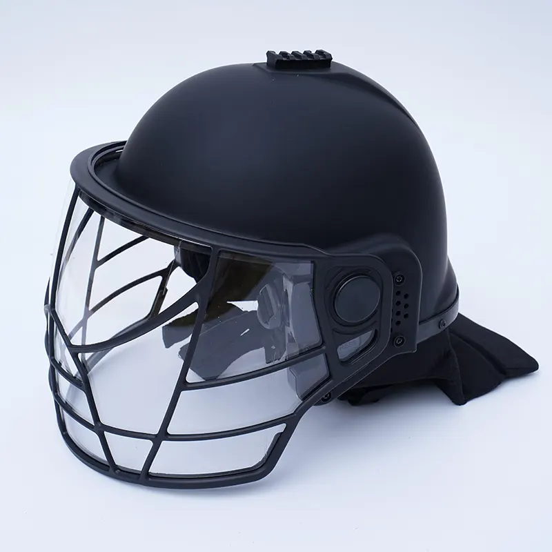 Capacete anti-motim com grade integrada